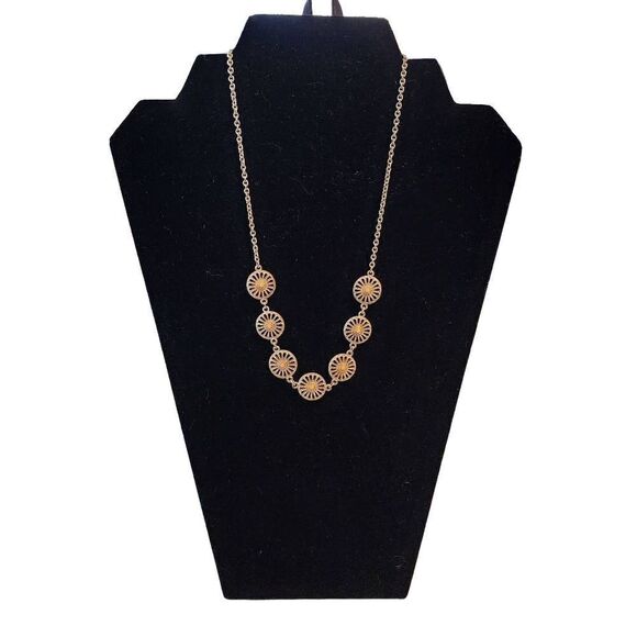 Banana Republic Gold, Orange, & White Reversible Necklace - Picture 4 of 5